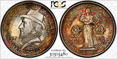 1937 50C Roanoke MS67+