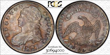 1827 50C O-123 AU58