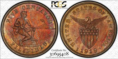 1919-S 5C Allen-4.09 MS63