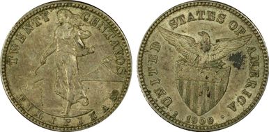 1909-S 20C AU55