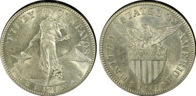 1917-S 50C AU55