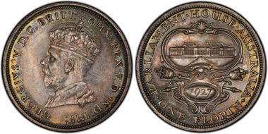 1927(m) Florin Canberra  KM-31 MS65