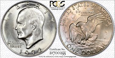 1972-D $1 MS67