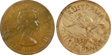 1959(m) 1/2D PR65BN