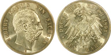 1893-E 5 Mk J-125 MS63