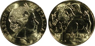 2014 $1 MS66