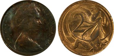 1967 2C w/o SD initials MS63BN