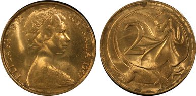 1967 2C w/o SD initials MS64RD