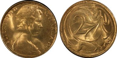 1967 2C w/o SD initials MS64RD