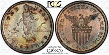 1908 Peso PR66