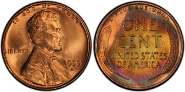 1955-D 1C MS66RB