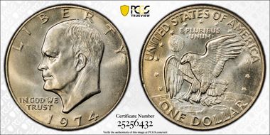 1974 $1 MS66