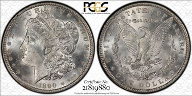 1890 $1 MS64