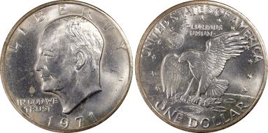1971-S $1 Silver MS64