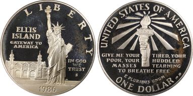 1986-S $1 Statue Of Liberty PR68DCAM