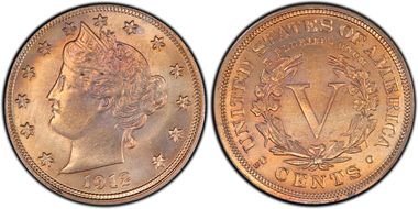 1912-S 5C MS65