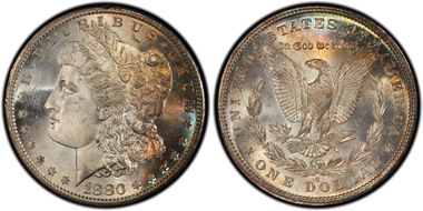 1880/79-S $1 VAM 8, Doubled 18-0 MS66