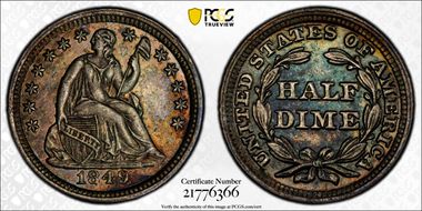 1849/6 H10C 9 Over Widely Placed 6 MS63