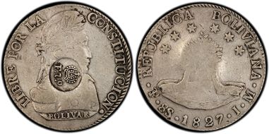 (1832-34) 8 R KM-51 C/M on Bolivia 8S F15