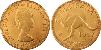 1957 Y. (p) 1D Matte PR66RD