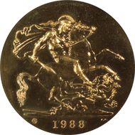 1988-U £5 S-SE5 St. George MS68