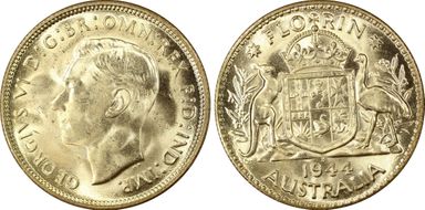 1944-S Florin KM-40  Ag MS63