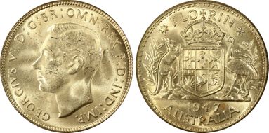 1947(m) Florin KM-40a  Ag MS62