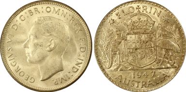 1947(m) Florin KM-40a  Ag MS64