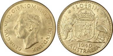 1940(m) Florin KM-40  Ag MS61