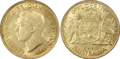 1945(m) Florin KM-40  Ag AU58