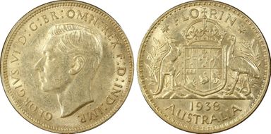 1938(m) Florin KM-40  Ag AU55