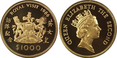 1986 $1000 Royal Visit PR69DCAM