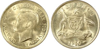 1940(m) 6D KM-38  Ag MS64