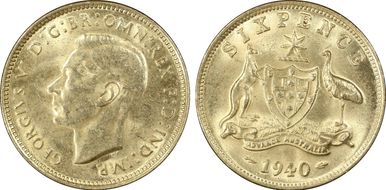 1940(m) 6D KM-38  Ag AU58