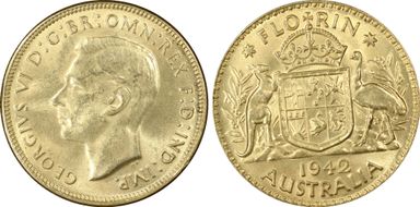 1942(m) Florin KM-40  Ag MS62