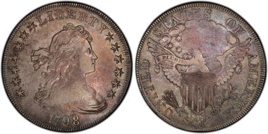 1798 $1 BB-120 AU50