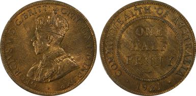 1921 1/2D MS64RB