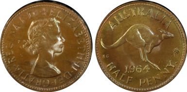 1964 Y. (p) 1/2D MS66BN