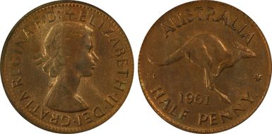 1961 Y. (p) 1/2D MS64RB