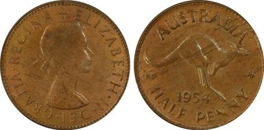 1954 Y. (p) 1/2D MS63BN