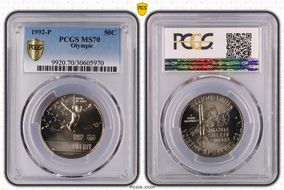 1992-P 50C Olympic MS70