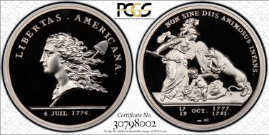(1776) Medal Libertas Am. Silver  2014 Restrike PR70DCAM