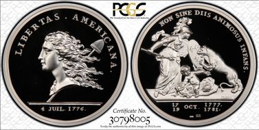 (1776) Medal Libertas Am. Silver  2014 Restrike PR70DCAM