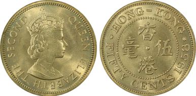 1958-H 50C KM-30.1 MS66