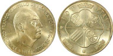 1966 100 P (1968) MS65