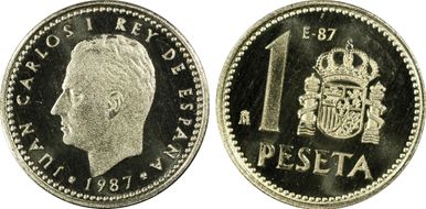 1987-M Peseta E87-National Numismatic Expo PR68DCAM