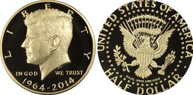 2014-W 50C Gold 50th Anniversary First Strike PR70DCAM