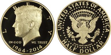 2014-W 50C Gold 50th Anniversary First Strike PR69DCAM