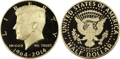 2014-W 50C Gold 50th Anniversary First Strike PR69DCAM