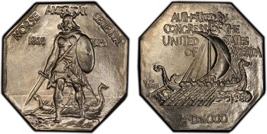 1925 AR Medal Norse American, Thick MS66+